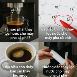 Thay lọc nước cho máy pha cà phê