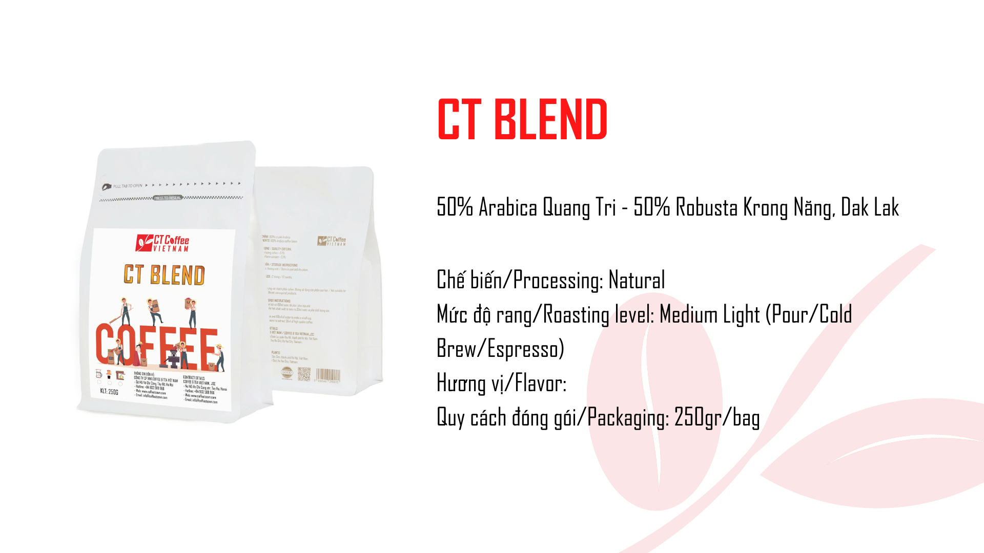 Cà phê đặc sản ct beand túi giấy